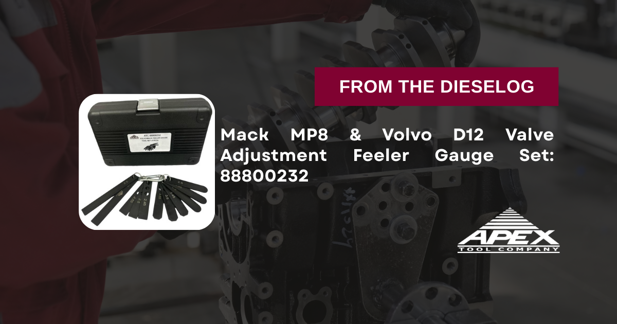 Mack MP8 & Volvo D12 Valve Adjustment Feeler Gauge Set: 88800232